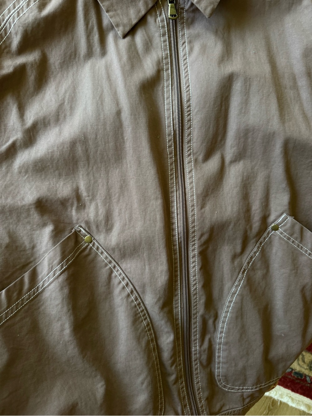 Elwood Men's Brown Lightweight Shirt Jacket with Yellow & Red Logo - Picture 4 of 6